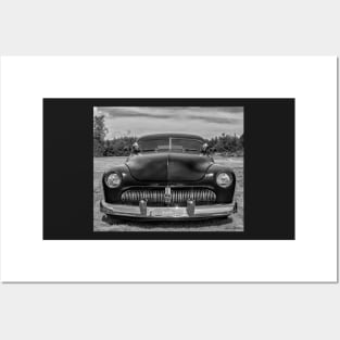 Customized 1950 American Coupe in Black & White Posters and Art